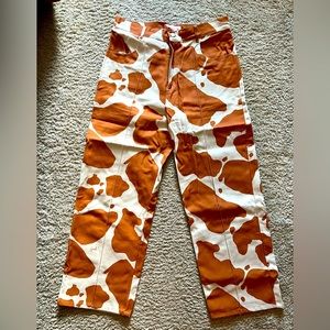Wide pants Lisa says Gah!, trendy cow pattern